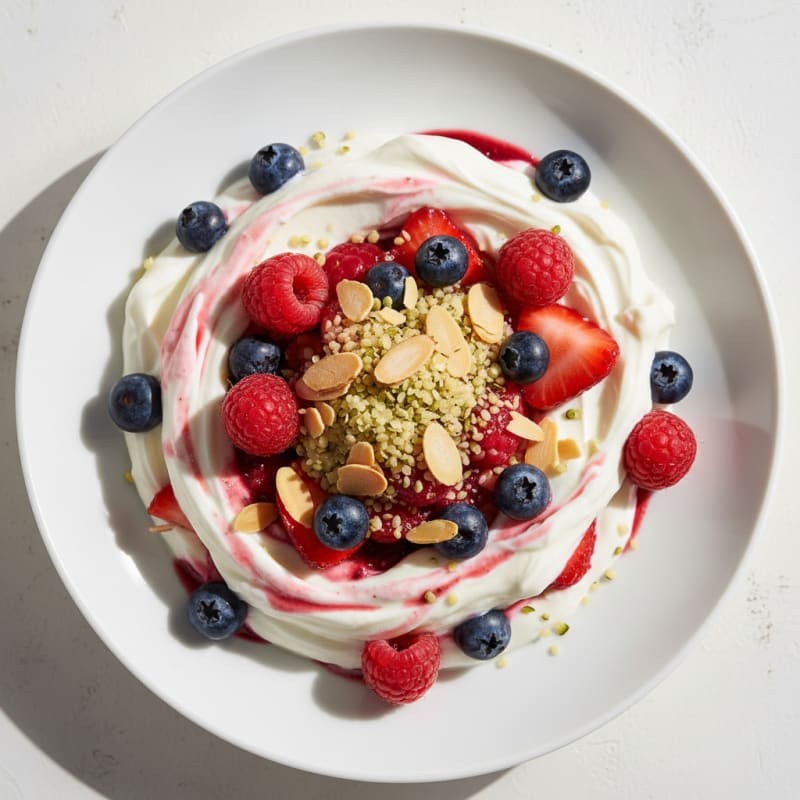 Greek Yogurt Protein Parfait with Mixed Berries