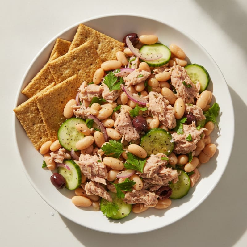 Mediterranean Tuna and White Bean Salad Plate