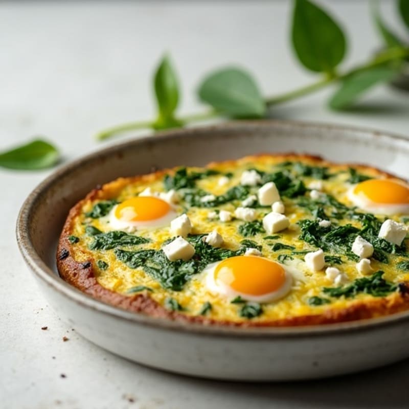 Fluffy Spinach and Feta Frittata