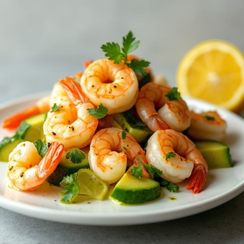 Fresh Citrus-Marinated Shrimp with Creamy Avocado