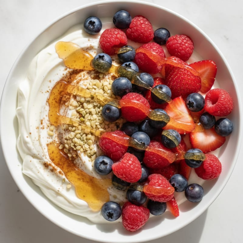 Greek Yogurt with Honey and Berries
