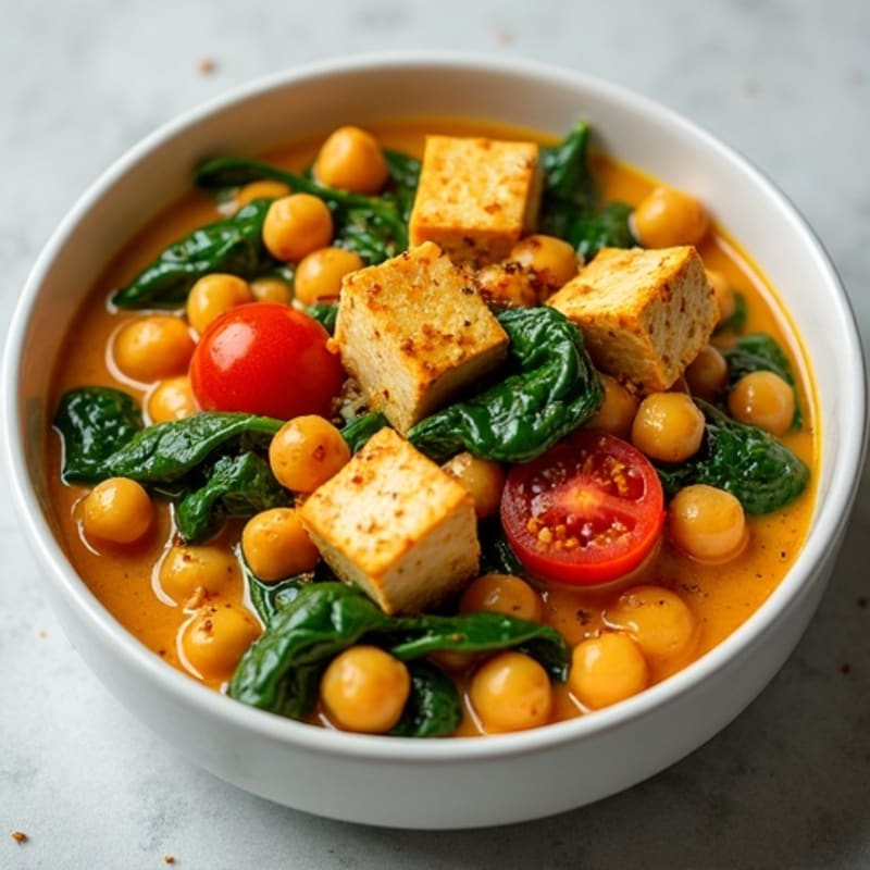 Creamy Spiced Chickpea and Spinach Curry