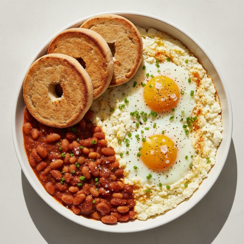 Baked Eggs with Savory Cottage Cheese