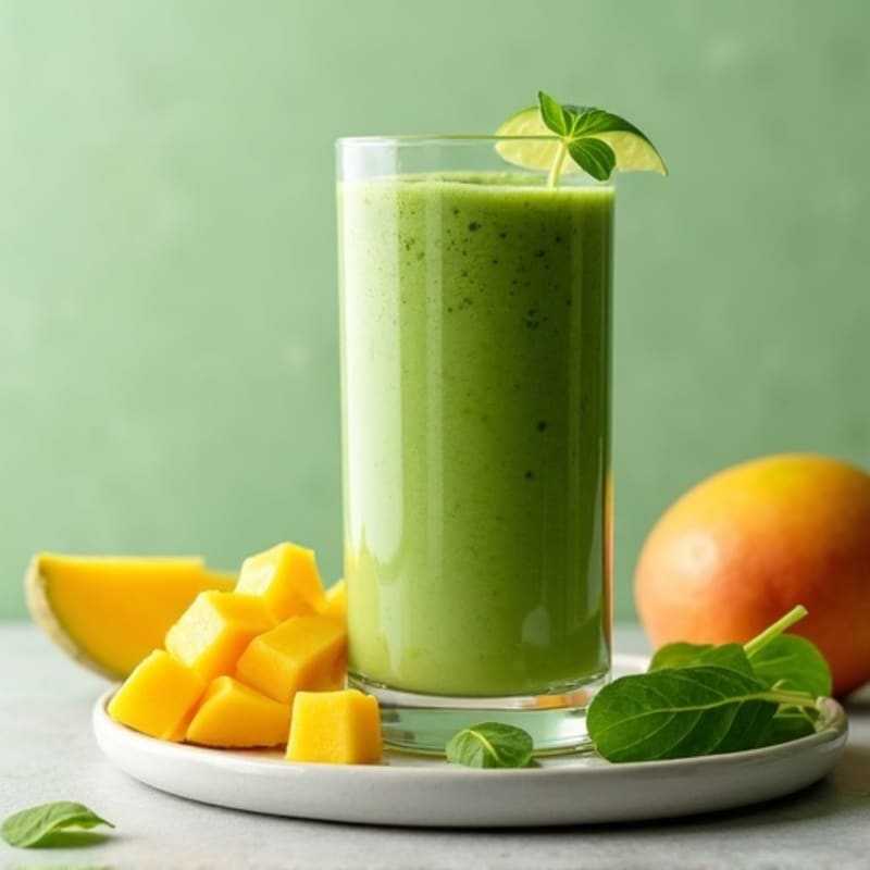 Creamy Spinach Mango Green Smoothie