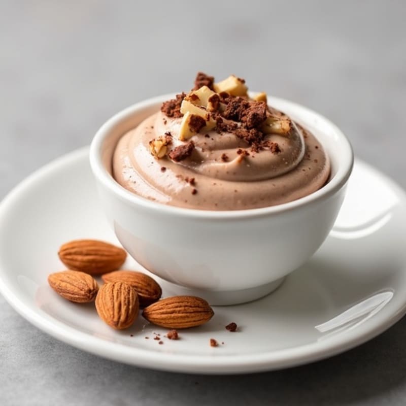 Silky Protein Yogurt Mousse with Cocoa and Almonds