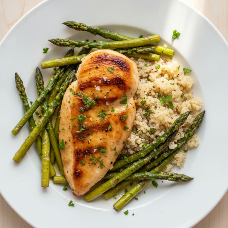 Lemon Herb Chicken with Roasted Asparagus