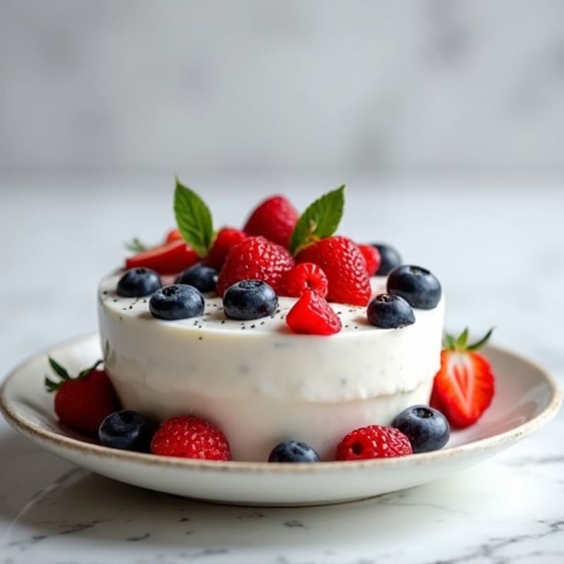 Silky Greek Yogurt Protein Pudding with Berries