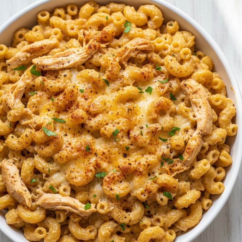 High-Protein Creamy Baked Macaroni and Cheese