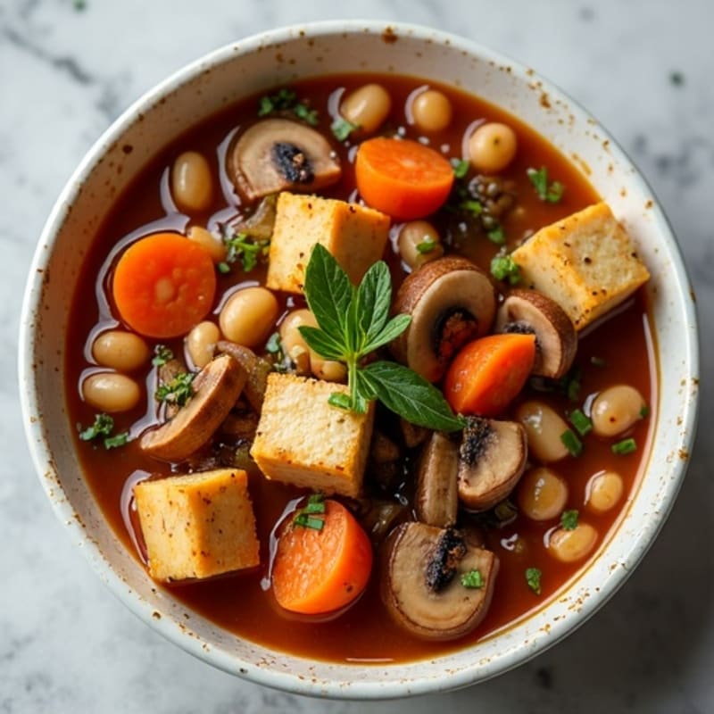 Hearty Mushroom and Vegetable Red Wine Stew