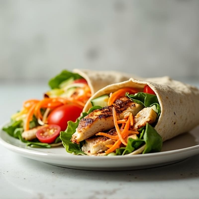 Grilled Chicken and Fresh Veggie Wrap