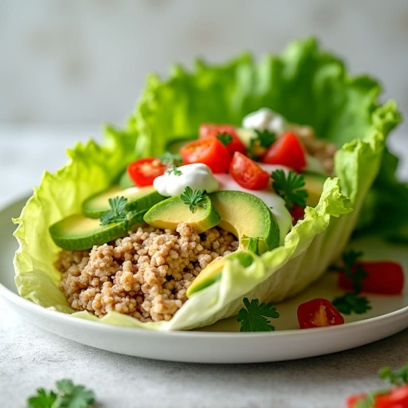 Creamy Avocado Turkey Lettuce Wrap