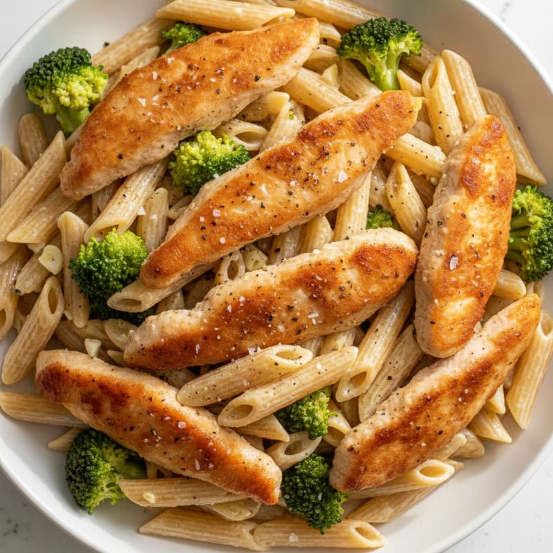 Garlic Parmesan Chicken Alfredo Pasta