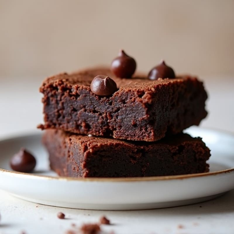 Fudgy Black Bean Brownies with Dark Chocolate