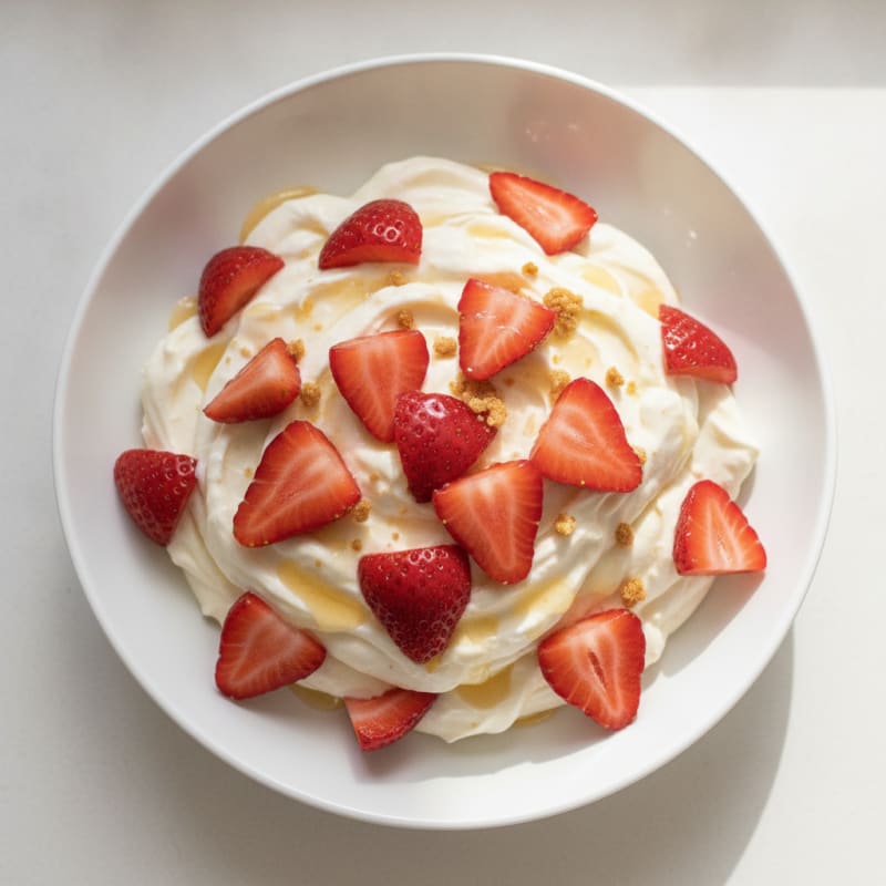 Silky Vanilla Protein Yogurt with Fresh Berries