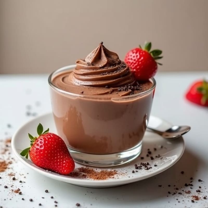 Silky Chocolate Protein Pudding with Greek Yogurt