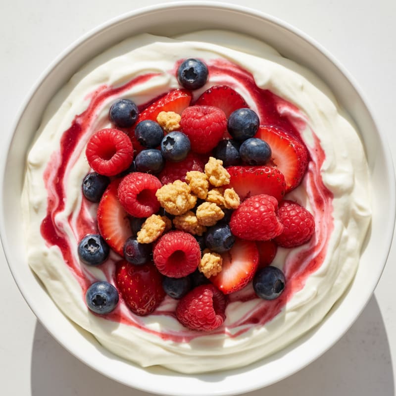 Silky Protein Greek Yogurt with Mixed Berries