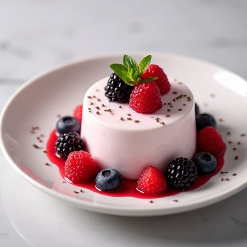 Silky Greek Yogurt Protein Mousse with Mixed Berries