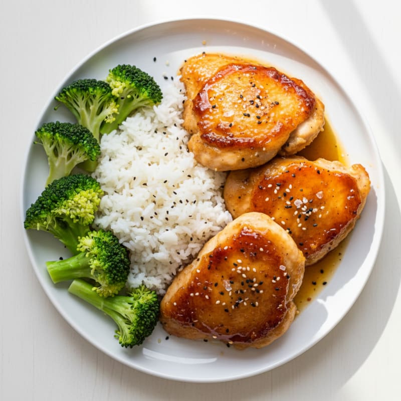 Crispy Honey-Garlic Chicken Thighs