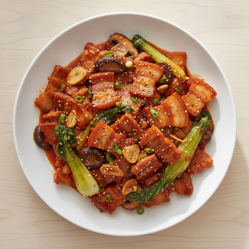 Spicy Gochujang Pork Belly Stir-Fry