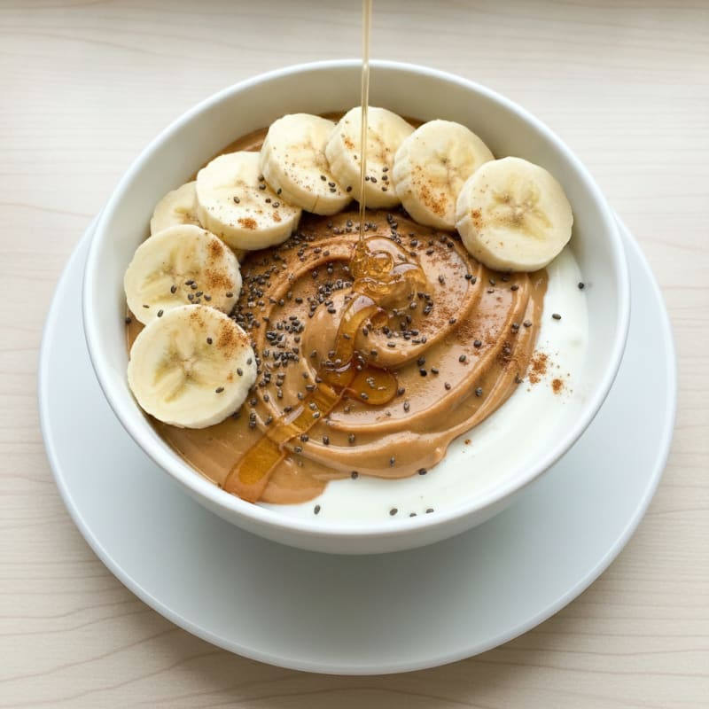Peanut Butter Banana Protein Yogurt Bowl