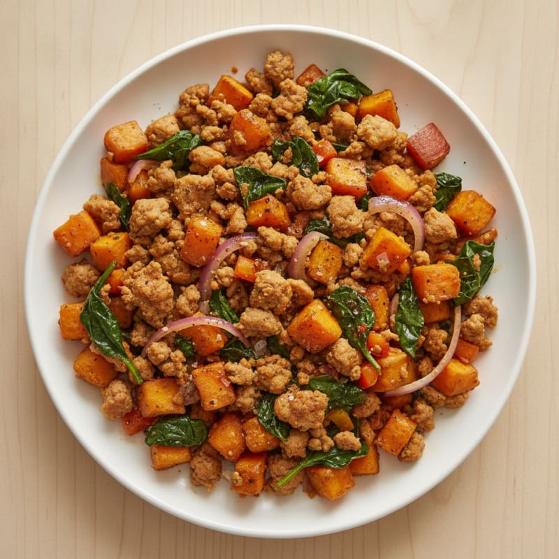 Sausage and Spinach Breakfast Hash