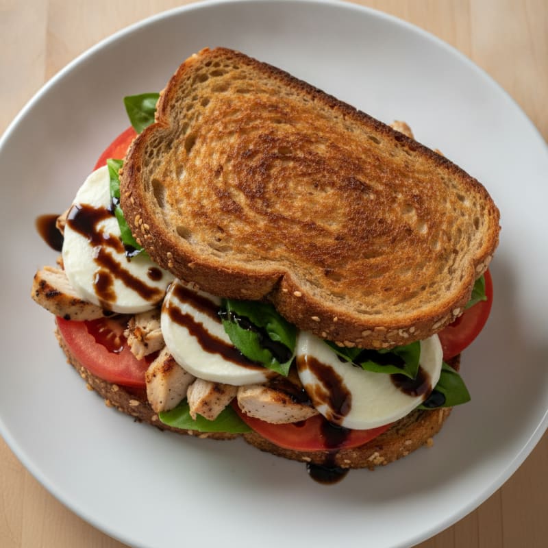 Grilled Caprese Sandwich with Balsamic Glaze