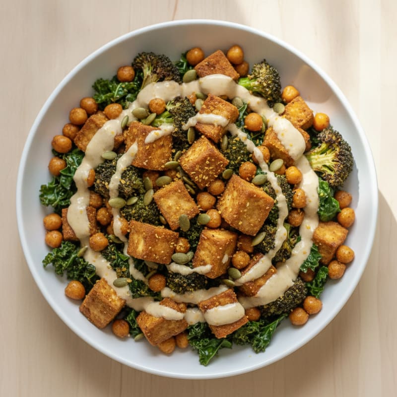Roasted Vegetable and Chickpea Bowl