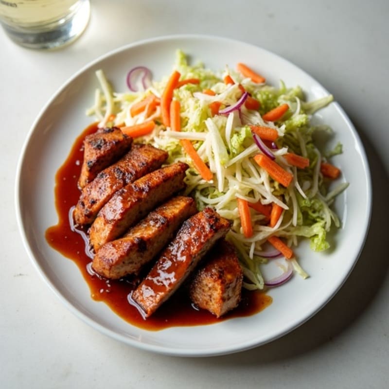 Lean Slow Cooked Smoky Pulled Pork with Crunchy Slaw
