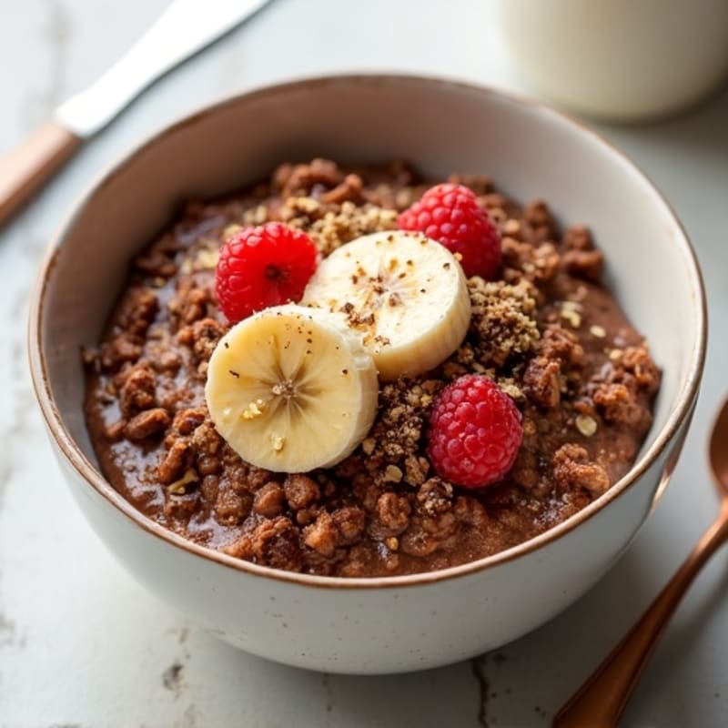 Fudgy Chocolate Protein Baked Oats