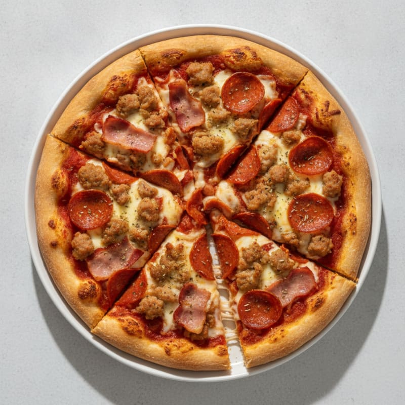 Meat Lovers Stuffed Crust Pizza