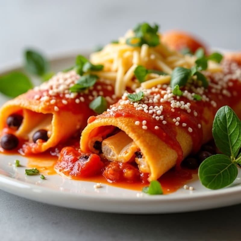 Baked Chicken Enchiladas with Smoky Red Chili Sauce
