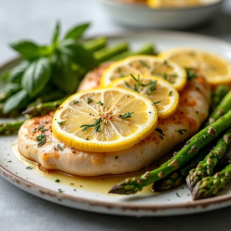 Sheet Pan Lemon Herb Chicken and Roasted Asparagus