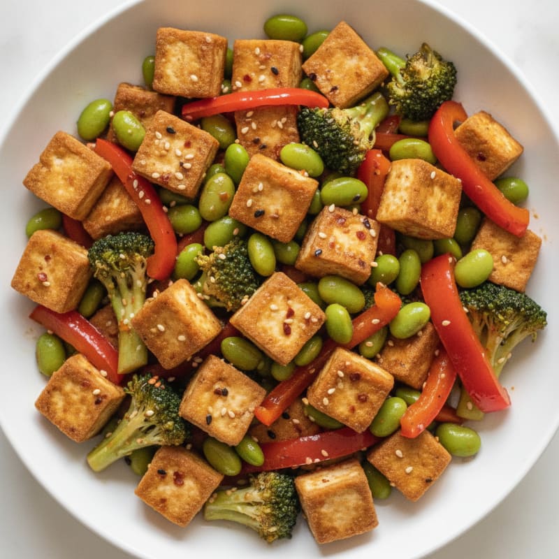 Asian Tofu and Vegetable One-Pan Meal