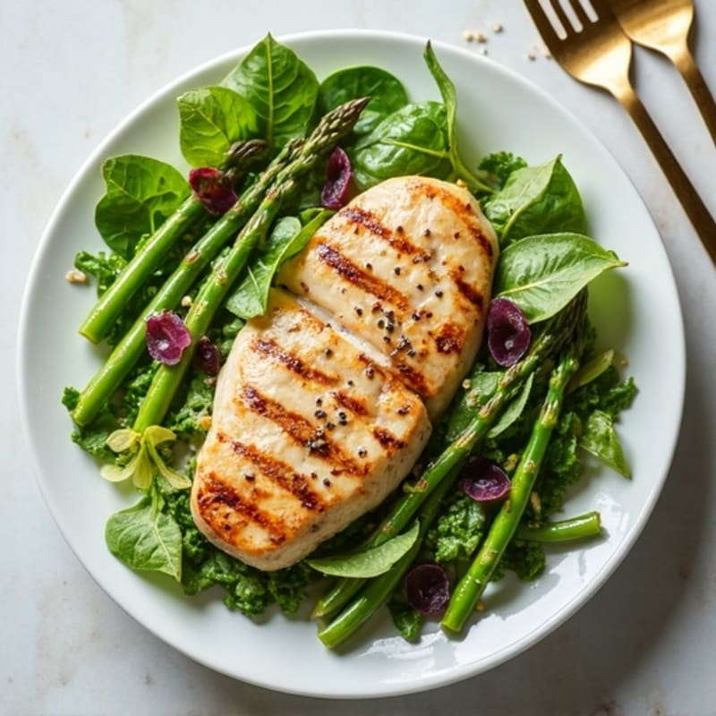 Grilled Chicken Salad with Asparagus and Green Beans