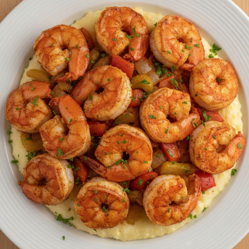 Cajun Shrimp with Creamy Grits