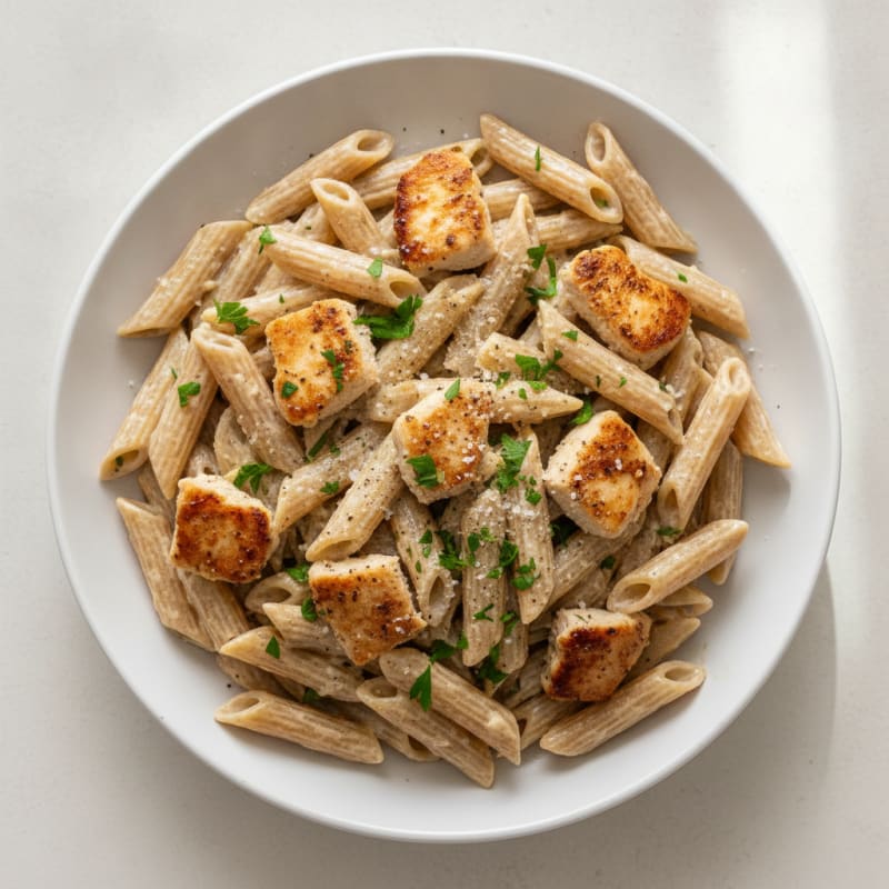 Garlic Parmesan Chicken Alfredo Pasta