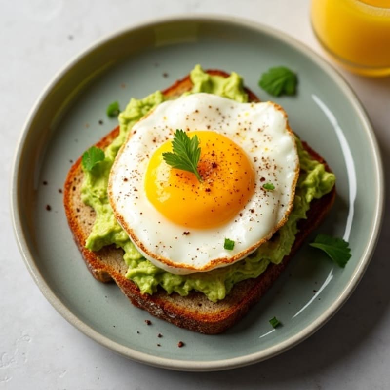 Crispy Whole Grain Toast with Smashed Avocado and Jammy Eggs