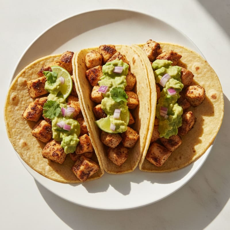 Chicken Tacos with Avocado Salsa