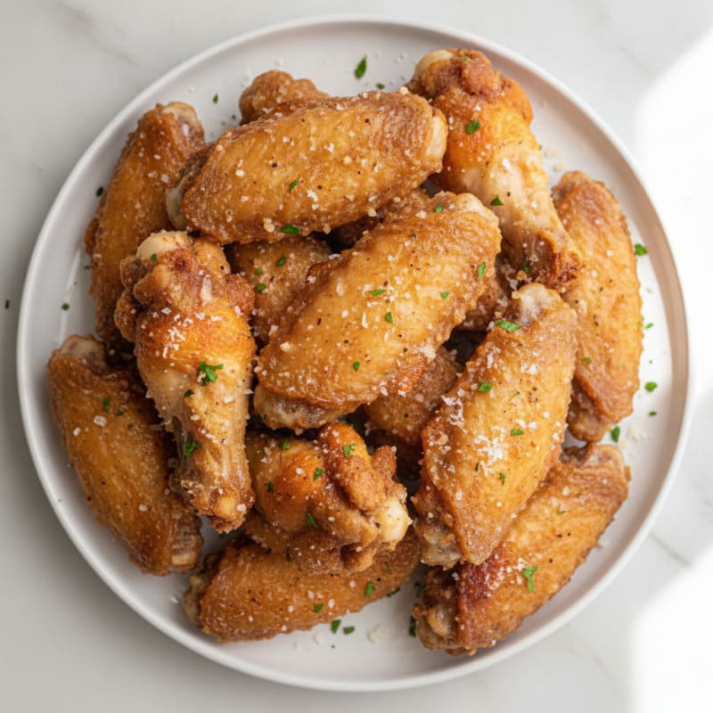 Garlic-Parmesan Fried Chicken Wings