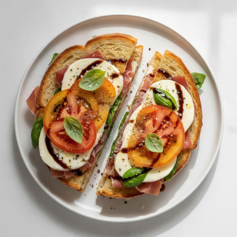 Grilled Caprese Prosciutto Sandwich