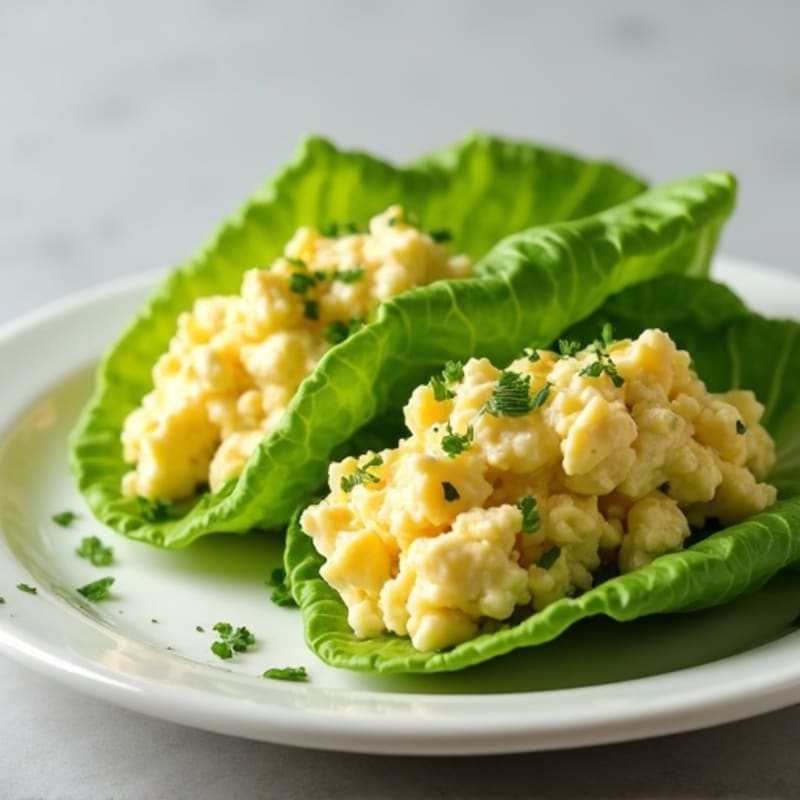 Creamy Egg Salad Lettuce Wraps
