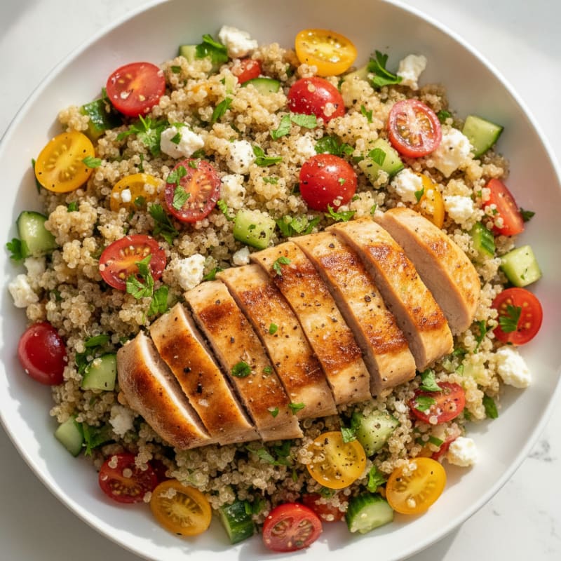 Lemon Herb Chicken and Quinoa Salad
