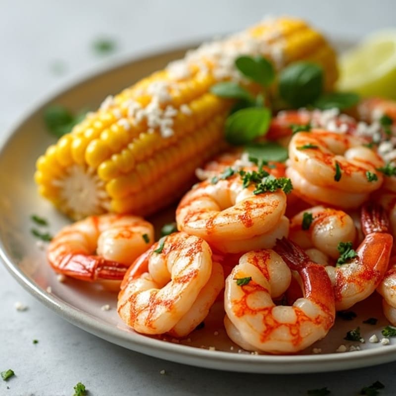 Chili-Lime Grilled Shrimp with Street Corn