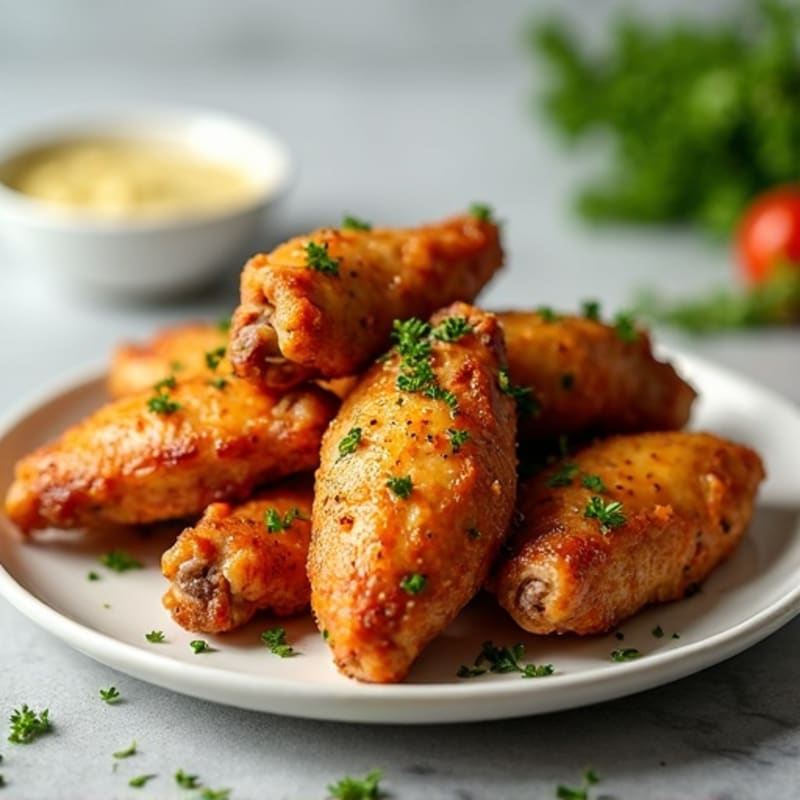 Crispy Baked Garlic-Herb Wings