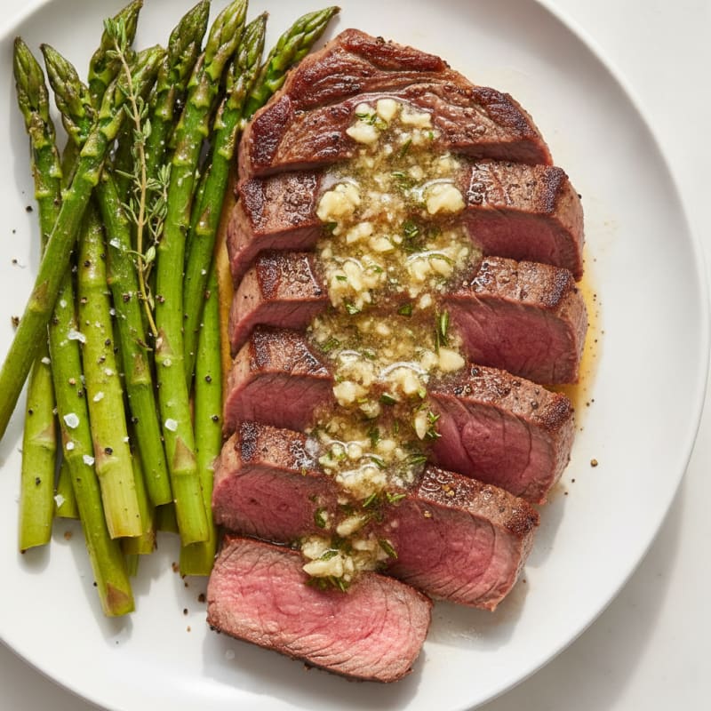 Pan-Seared Steak with Garlic Herb Butter