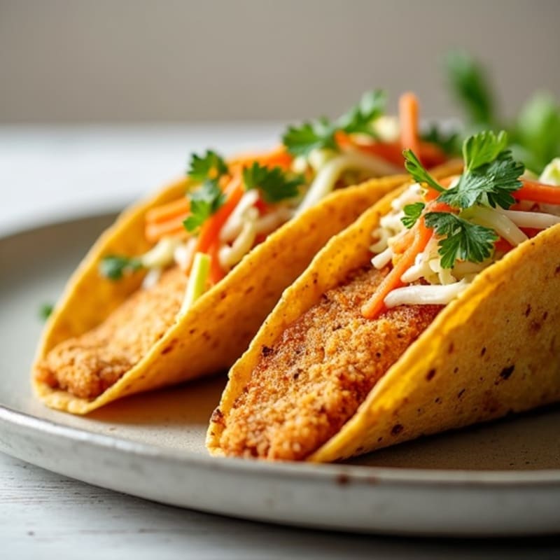 Crispy Baked Fish Tacos with Zesty Slaw
