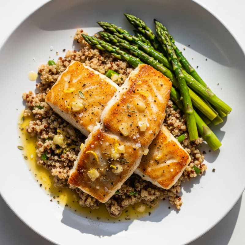 Golden Pan-Seared Cod with Zesty Lemon