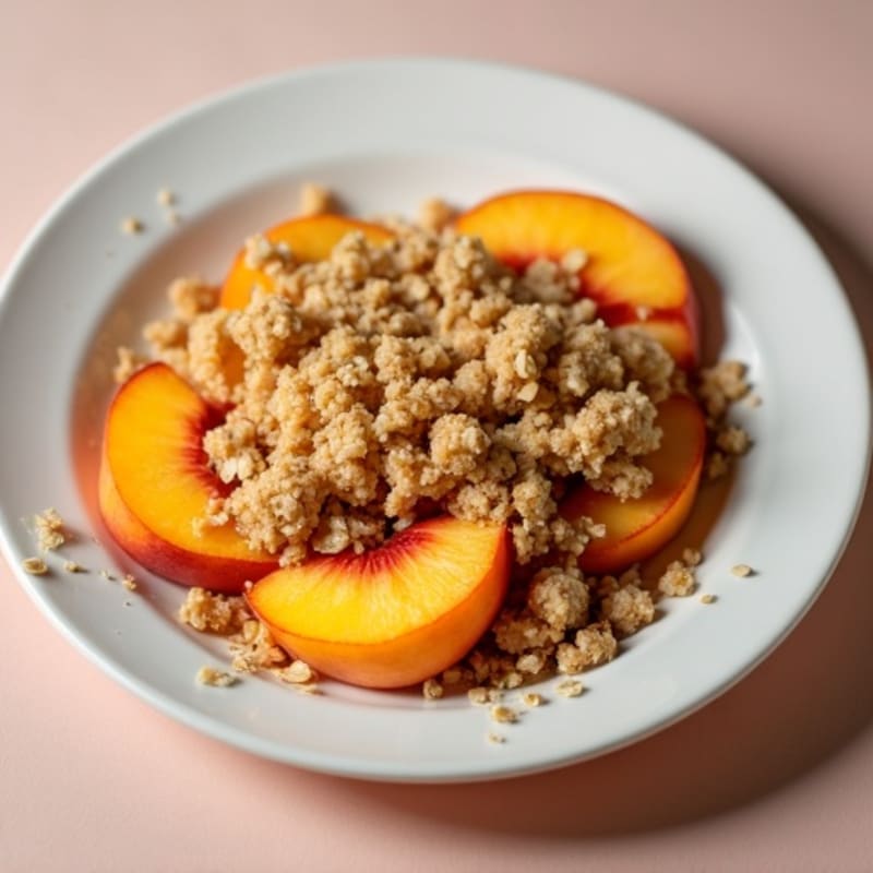 Protein-Packed Fresh Peach Crumble