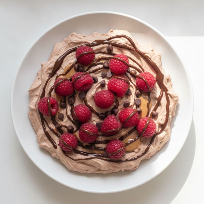 Creamy Greek Yogurt Protein Mousse with Chocolate and Berries