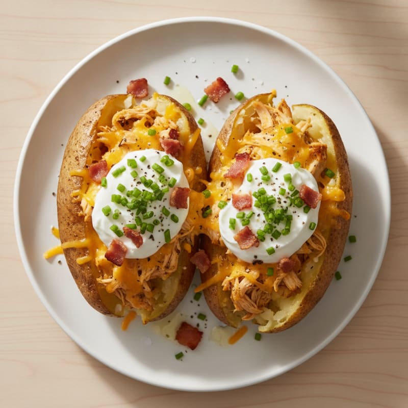 Loaded Baked Potatoes with Chives